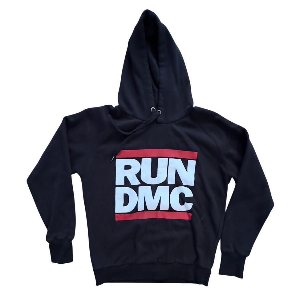 RUN DMC x Black & Red Hoodie Hooded Sweatshirt Streetwear Size M